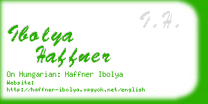 ibolya haffner business card